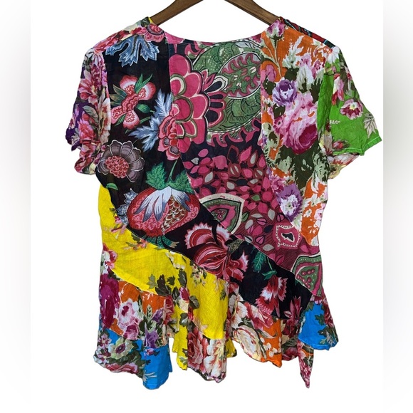 Sacred Threads cotton gauze Ruffle top - Picture 3 of 3